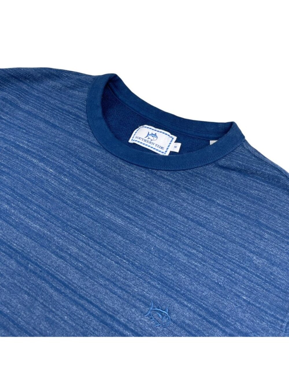 Southern Tide Men’s Crewneck Pullover Sweater Heather Navy Blue • Medium